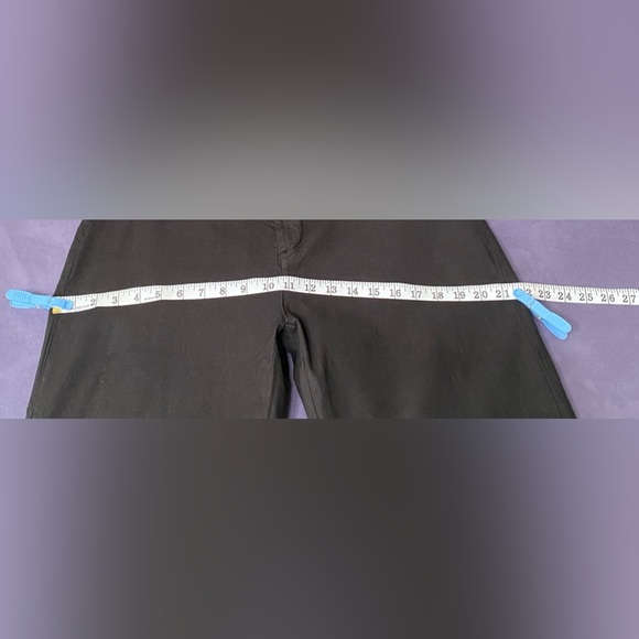 Frank & Eileen Kinsale Performance Cotton Linen Crop Pants Size: 10 Black - Picture 13 of 15